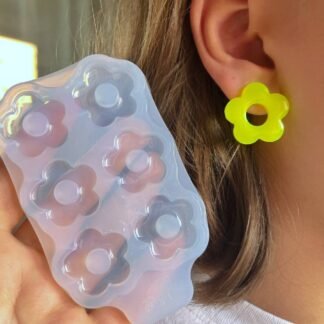 Molde de silicona para pendientes con forma de flor – 20 mm